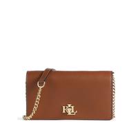 Lauren Ralph Lauren Turn-Lock Borsa a tracolla marrone, pelle di vacchetta finemente grana, donna