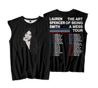 Lauren Spencer Smith The Art of Being A Mess Tour Canotte Unisex Gilet Senza Maniche Uomo Donna Streetwear Outdoor, Nero , L