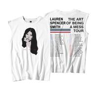 Lauren Spencer Smith The Art of Being A Mess Tour Canotte Unisex Gilet Senza Maniche Uomo Donna Streetwear Outdoor, bianco, XL