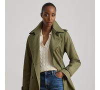 Lauren Trench a doppio petto in misto cotone M Green