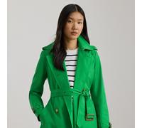 Lauren Trench a doppio petto in misto cotone XS Green