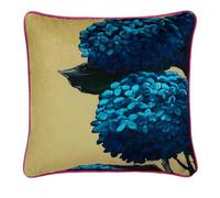 Laurence Llewelyn-Bowen - Lussuoso cuscino ortensia - 43 x 43 cm - Design reversibile a righe - Imbottitura inclusa - Bordo bordato - Cuscino floreale - Collezione Hiyah Hydrangea