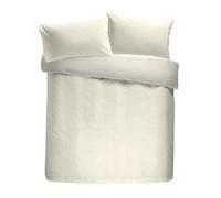 Laurence Llewelyn-Bowen Set copripiumino, 100% poliestere riciclato, king size 230 x 220 cm, crema, motivo geometrico jacquard con retro in tinta unita, 2 federe