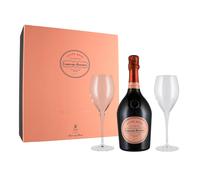 Laurent-Perrier Cuvée Rosé Champagne AOC 0,75 ℓ, Confezione con flûtes