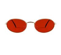 Laurinny Occhiali da sole Donna Uomo Retrò Ovale Metallo Vintage Classici Occhiali da sole Unisex