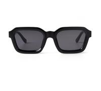 Laurinny Occhiali da sole quadrati rettangolari alla moda per le donne Retro Square Frame anni '90 occhiali da sole, nero/grigio