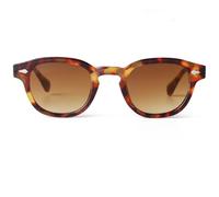 Laurinny Occhiali da sole rotondi retrò Uomini Donne Vintage 90 Classic Circle Square Occhiali da sole, Leopard/Gradient Brown