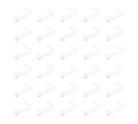 LAURITAMI 30 pezzi chiaro L dal naso Piercing Plugs plastica naso Retainers, 20G Bioflex flessibile Piercing Set per le donne gli uomini