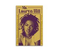 Lauryn Hill, poster con copertina dell'album e autografato, poster con copertina musicale, pop hip hop, cantante rap, star, poster estetico da parete su tela per ragazze e ragazzi, decorazione per