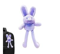 Lausla di coniglio, Tirare il coniglio - Giocattoli Pull-up da 11 Pollici di coniglietto, Orecchie e gambe commutabili Portachiavi in peluche di coniglio divertente, ciondolo per compleanno e Pasqua