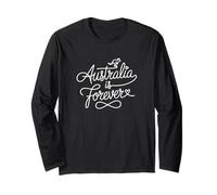 L'Australia è per Sempre - Australian Patriotic Heart Line Art Maglia a Manica
