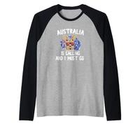 L'Australia Sta chiamando e io Devo Andare - Australiano Maglia con Maniche Raglan