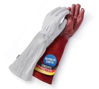 LAUTER SCHUTZ ® Guanti in pelle bovina con cuciture posteriori per libertà di movimento e comfort (M, marrone)