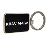 Lauthings Arti Marziali Israele Krav Maga, Portachiavi in Vetro Nero, Portachiavi Personalizzato