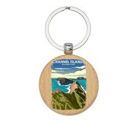 Lauthings Channel Islands National Park Keychain, Portachiavi in legno, portachiavi, etichetta personalizzata per borsa