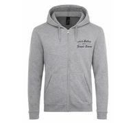 Lauthings Felpa con cappuccio unisex con zip e scritta "Life is Better With A Great Dane Dog", in pile di alta qualità, per uomo e donna, Grigio, L