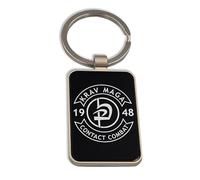 Lauthings Krav Maga Contact Combat Israel Self Defence, Portachiavi in vetro nero, portachiavi personalizzato