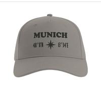Lauthings Munich Coordinates Germany City Travel Baseball cap Embroidered Men's Hat Unisex Sport