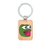 Lauthings Rare Pepe Rana Sorpresa Portachiavi in Legno Medaglietta Cane Accessorio Portachiavi