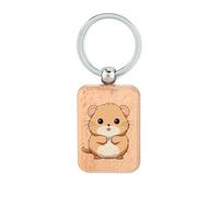 Lauthings Vole Baby Wild Spirit Animal Portachiavi in legno, targhetta per cani, accessorio portachiavi