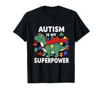 L'autismo carino è il mio dinosauro superpotente per la consapevolezza dell'autismo Maglietta