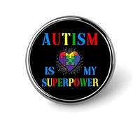L'autismo è il mio superpotere Set di spille smaltate Consapevolezza sull'autismo Spille puzzle sull'autismo per zaini Spilla Spilla Guerriero dell'autismo Bottoni personalizzati Novità Spille sensori