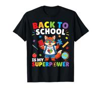 L'autismo è Il Mio superpotere Torna a Scuola Fox Studente Ragazza Maglietta