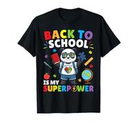 L'autismo è Il Mio superpotere Torna a Scuola Panda Studenti Ragazzi Maglietta