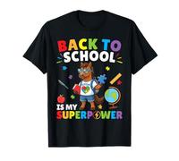 Lautismo è Il Mio superpotere Torna a Scuola Studenti Cavalli Ragazzi Maglietta
