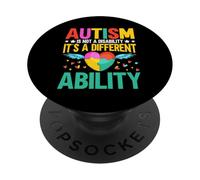 L'autismo non è una disabilità, è un'abilità diversa Autismo PopSockets PopGrip Adesivo