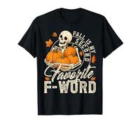 L'autunno di Halloween è la mia seconda Zucca Scheletro di Parola F Preferita Maglietta