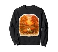 L'autunno è Il Mio linguaggio d'Amore Scena Autunnale Vintage zucche Alberi Felpa