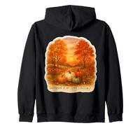 L'autunno è Il Mio linguaggio d'Amore Scena Autunnale Vintage zucche Alberi Felpa con Cappuccio