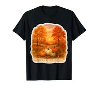 L'autunno è Il Mio linguaggio d'Amore Scena Autunnale Vintage zucche Alberi Maglietta