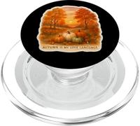 L'autunno è il mio linguaggio d'amore Scena autunnale vintage zucche alberi PopSockets PopGrip per MagSafe