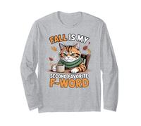 L'autunno è Il Mio Secondo Gatto Divertente con la Parola F Preferita Maglia a Manica