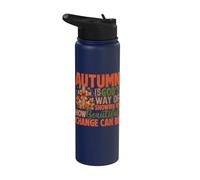 L'autunno è il modo di Dio che ci mostra quanto può essere bello il cambiamento Stainless Steel Insulated Water Bottle