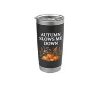 L'autunno mi rallenta autunno zucca Cottagecore raccolto accogliente Bicchiere termico in acciaio inox doppia parete
