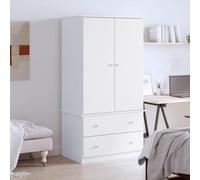 Lauuoeriau Arredamento Casa Armadio ALTA Bianco 90x55x170 cm Legno Massello Pino Mobili
