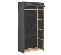 Lauuoeriau Arredamento Casa Armadio Grigio 79x40x170 cm Tessuto--Cofanetto