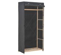 Lauuoeriau Casa & Giardino,Mobili-Armadio Grigio 79x40x170 cm Tessuto