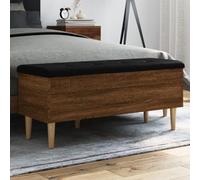 Lauuoeriau Casa & Giardino,Mobili-Cassapanca Rovere Marrone 102x42x46 cm Legno Ingegnerizzato