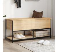 Lauuoeriau Casa & Giardino,Mobili-Cassapanca Rovere Sonoma 100x42.5x47 cm Legno Ingegnerizzato