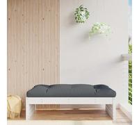 Lauuoeriau Casa & Giardino,Mobili-Giardino Poggiapiedi Bianco 120x80 cm Legno massello di pino