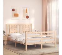 Lauuoeriau Casa & Giardino, Mobili-Telaio Letto Senza Materasso 120x200 cm Legno Massello