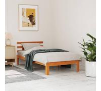 Lauuoeriau Home & Garden - Letto per mobili senza materasso, cera, 75 x 190 cm, piccolo, singolo, in legno massello di pino