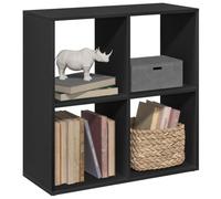 Lauuoeriau Mobili Articolo Casa Divisorio Libreria Nero 69,5x29x69,5 cm Legno Ingegnerizzato - Cassettiera