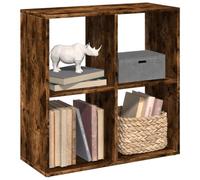 Lauuoeriau Mobili Home Divisorio Libreria Rovere Fumé 69,5x29x69,5 cm Legno Ingegnerizzato - Cassettiera