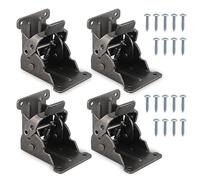 Lauviomify Cerniere pieghevoli,4 Pezzi Staffe per Tavoli Pieghevoli, 4 Pz Cerniere Pieghevoli Autobloccanti Cerniera Autobloccante 0 a 90 Gradi,Cerniera Autobloccante in Acciaio Zincato con 40 Viti