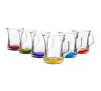 Lav Bicchieri per bevande calde con base colorata per tè, caffè, latte, cappuccino, 200 ml, confezione da 6